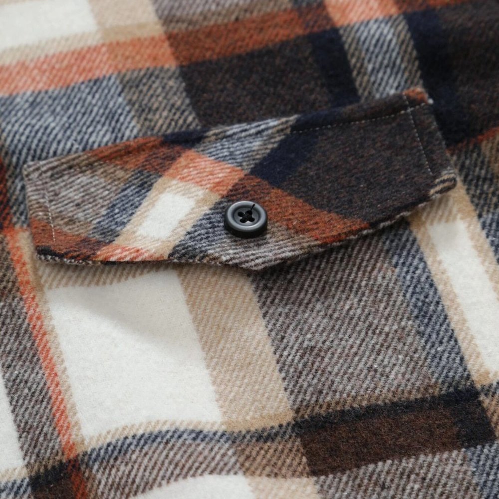 Preppy Plaid Print Men's Overcoat - Picture 8 of 9